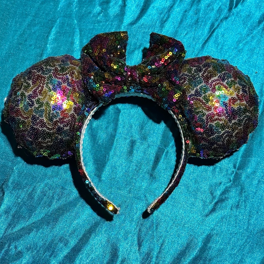 Disney Rainbow Sequin Minnie Ear Headband